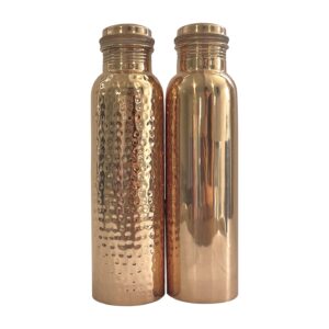 Koper waterfles gehamerd 750ml