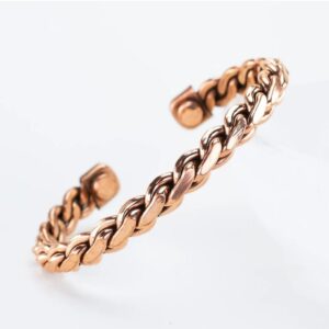 Koper armband gevlochten