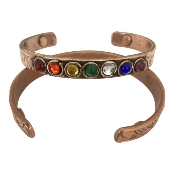 Koper armband Chakra steentjes - Afbeelding 2