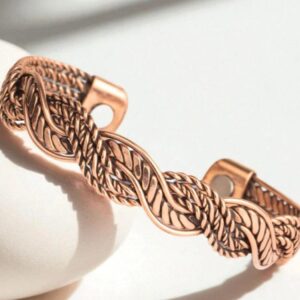 Koper armband gevlochten